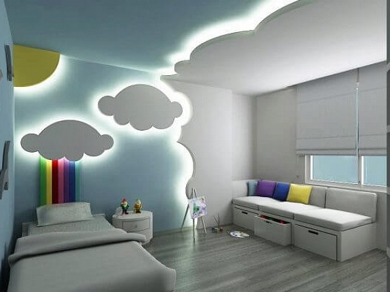 Натяжные потолки в детскую комнату 