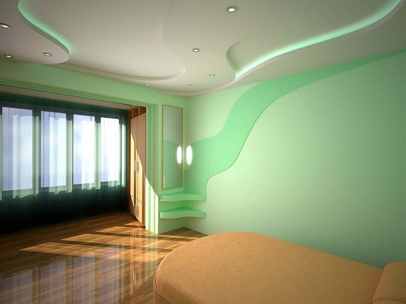 Фигурные натяжные потолки