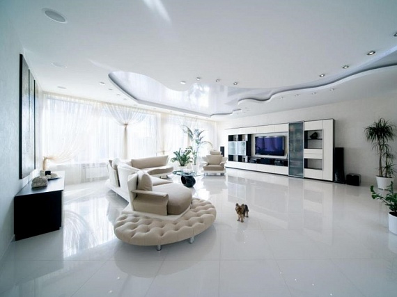 Фигурные натяжные потолки